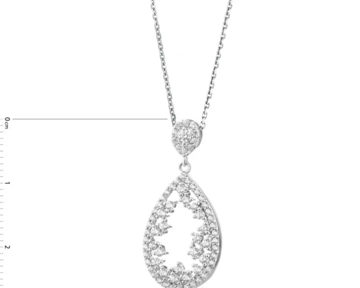 Zawieszka srebrna z cyrkoniami