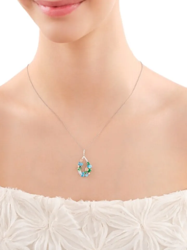 Zawieszka srebrna z cyrkoniami