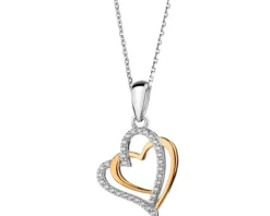 Zawieszka srebrna z cyrkoniami - serce