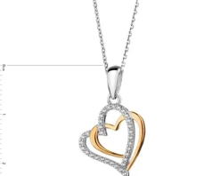 Zawieszka srebrna z cyrkoniami - serce