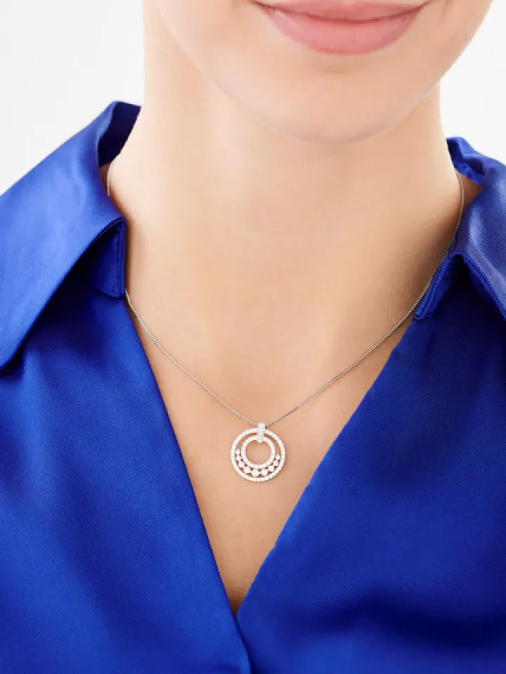 Zawieszka srebrna z cyrkoniami - koło