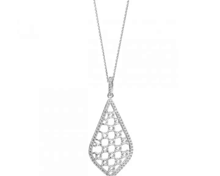 Zawieszka srebrna z cyrkoniami