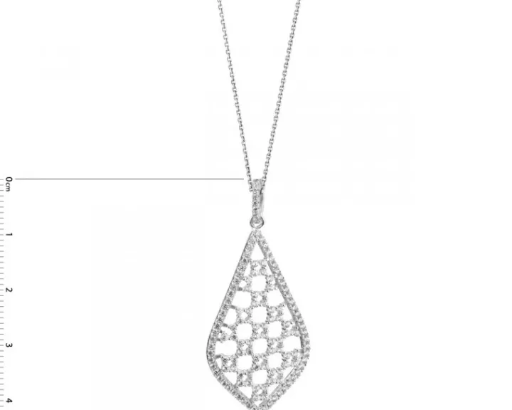 Zawieszka srebrna z cyrkoniami