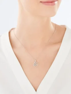 Zawieszka srebrna z cyrkoniami - gwiazdy