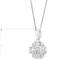 Zawieszka srebrna z cyrkoniami - rozeta