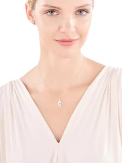 Zawieszka srebrna z cyrkoniami - sowa