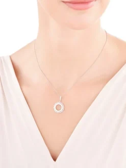 Zawieszka srebrna z cyrkoniami - koło