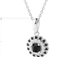 Zawieszka srebrna z cyrkoniami - rozeta