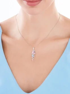 Zawieszka srebrna z cyrkoniami - motyle