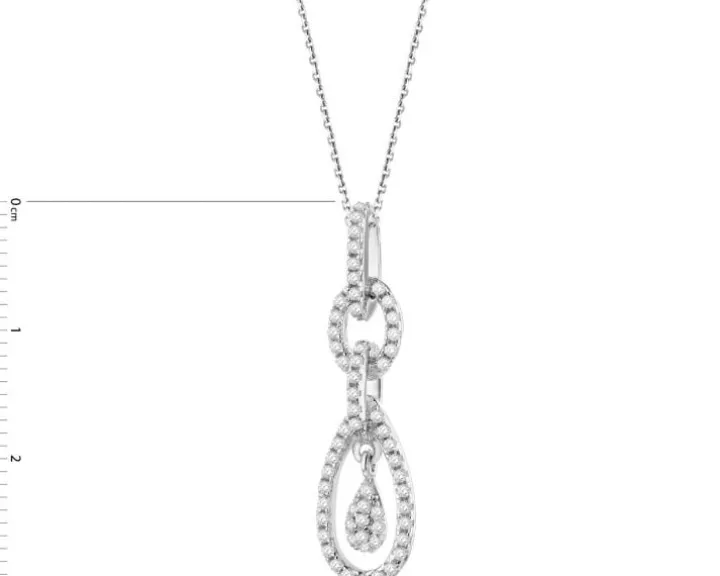 Zawieszka srebrna z cyrkoniami