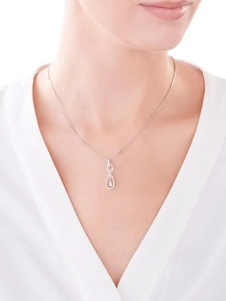 Zawieszka srebrna z cyrkoniami