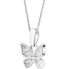Zawieszka srebrna z cyrkoniami - motyl