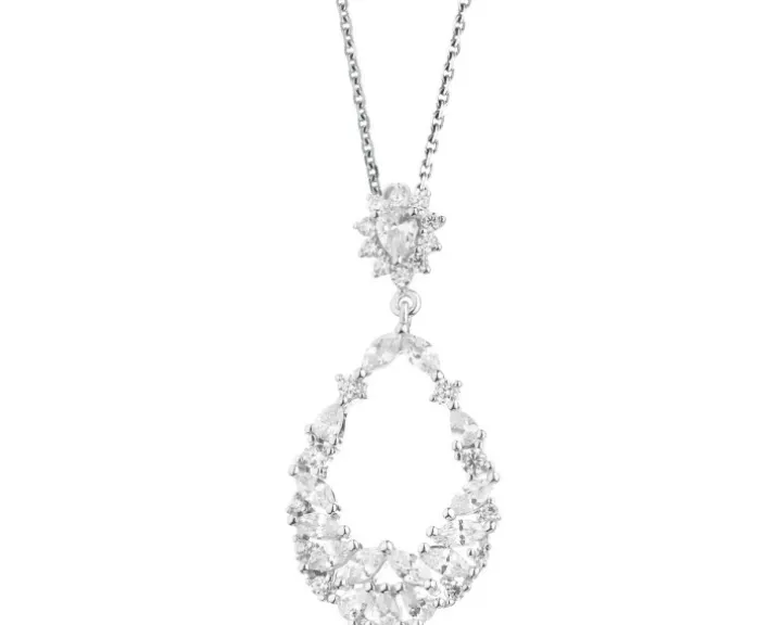 Zawieszka srebrna z cyrkoniami