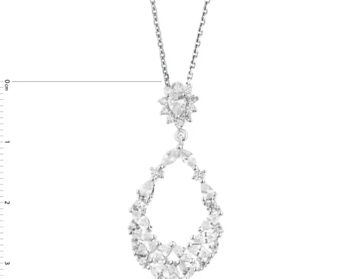 Zawieszka srebrna z cyrkoniami