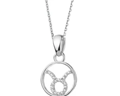 Zawieszka srebrna z cyrkoniami - Byk