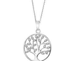 Zawieszka srebrna z cyrkoniami - drzewko