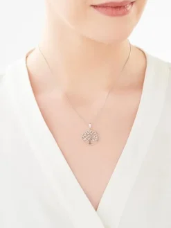 Zawieszka srebrna z cyrkoniami - drzewko