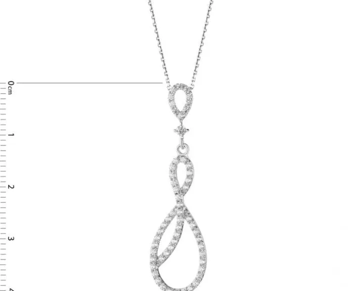 Zawieszka srebrna z cyrkoniami