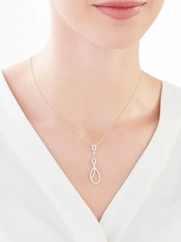 Zawieszka srebrna z cyrkoniami