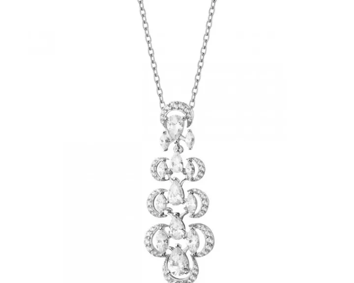 Zawieszka srebrna z cyrkoniami