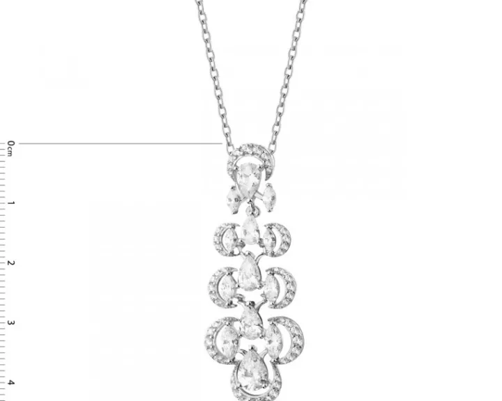 Zawieszka srebrna z cyrkoniami