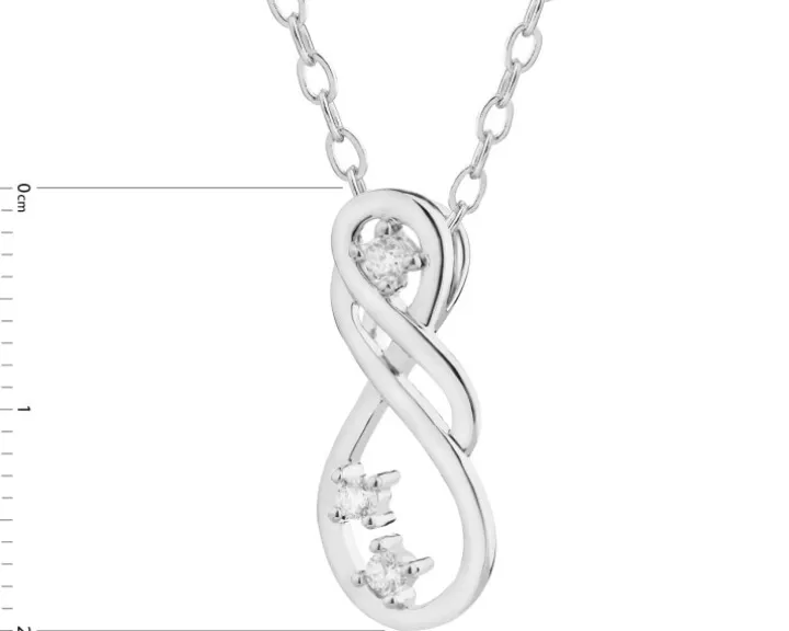 Zawieszka srebrna z cyrkoniami