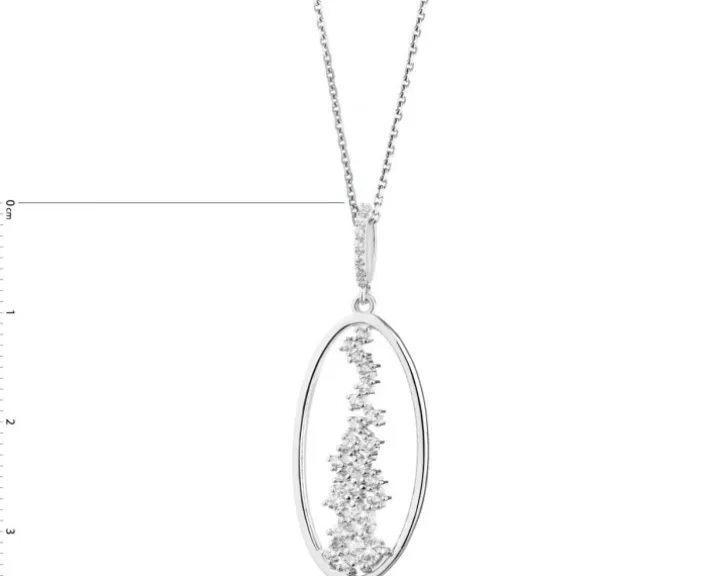 Zawieszka srebrna z cyrkoniami