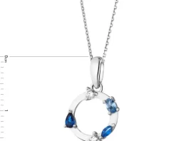 Zawieszka srebrna z cyrkoniami - koło