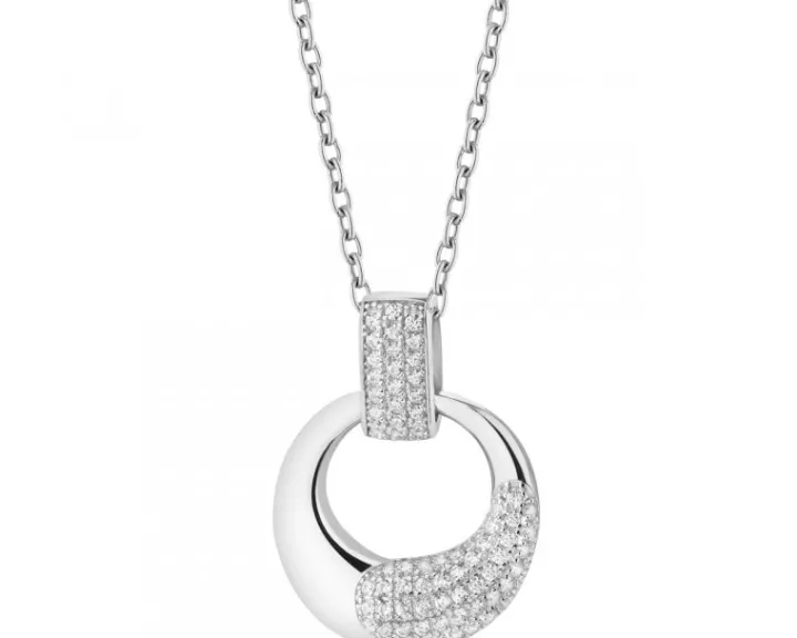 Zawieszka srebrna z cyrkoniami