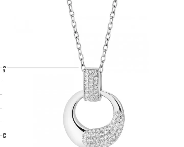 Zawieszka srebrna z cyrkoniami