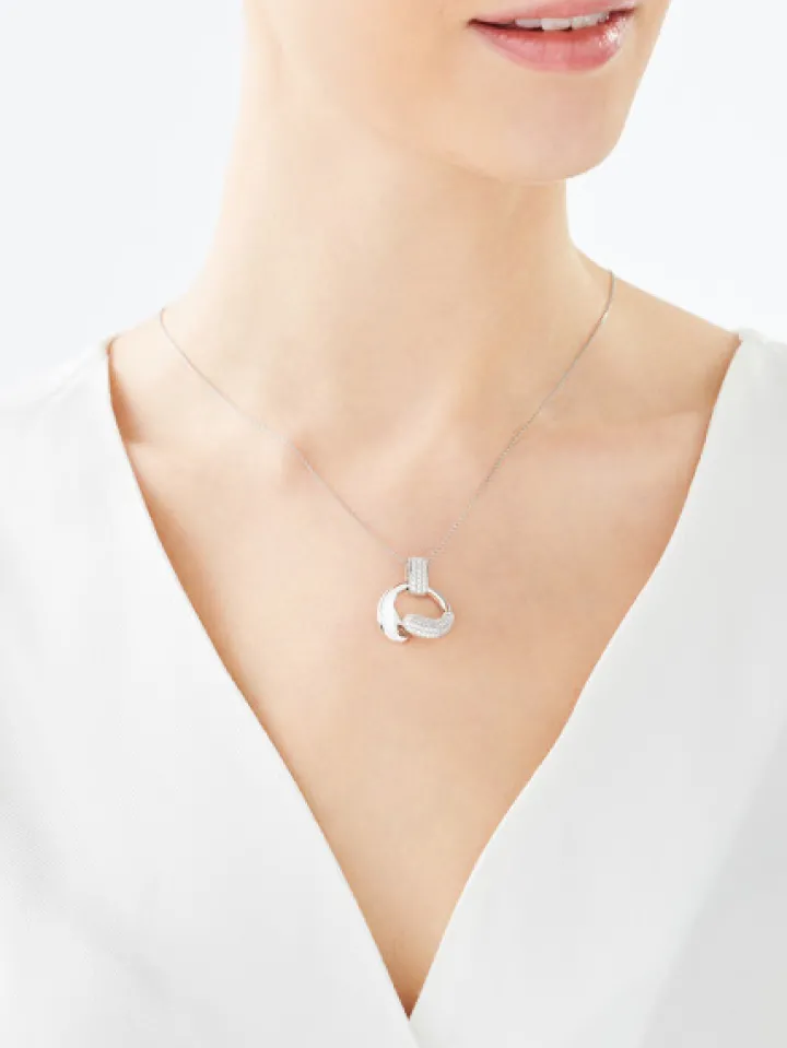 Zawieszka srebrna z cyrkoniami