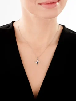 Zawieszka srebrna z cyrkoniami - koliber