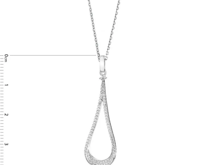 Zawieszka srebrna z cyrkoniami