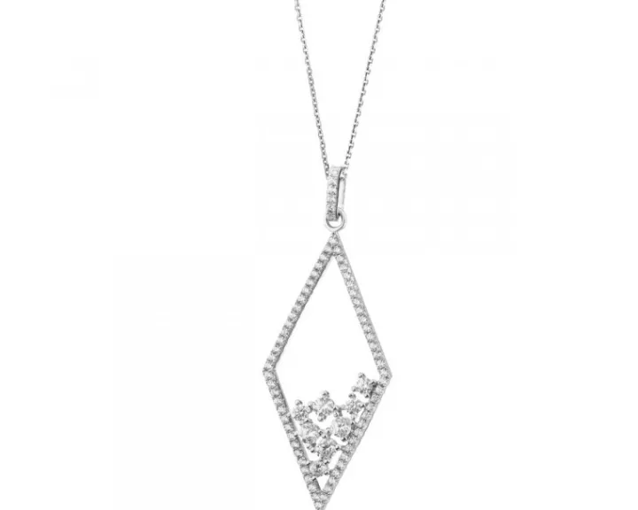 Zawieszka srebrna z cyrkoniami