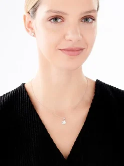 Zawieszka srebrna z cyrkoniami - gwiazdy