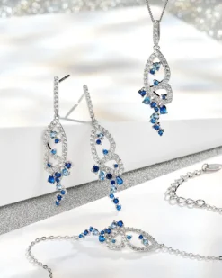 Zawieszka srebrna z cyrkoniami - motyl