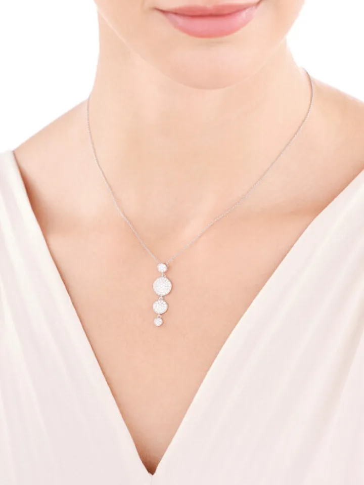 Zawieszka srebrna z cyrkoniami - koła