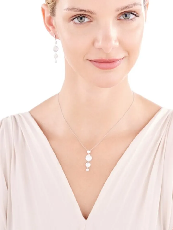 Zawieszka srebrna z cyrkoniami - koła