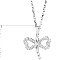 Zawieszka srebrna z cyrkoniami - ważka