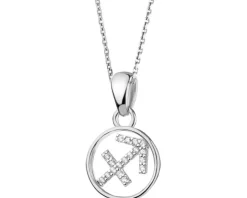 Zawieszka srebrna z cyrkoniami - Strzelec