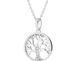 Zawieszka srebrna z cyrkoniami - drzewko