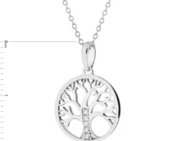 Zawieszka srebrna z cyrkoniami - drzewko
