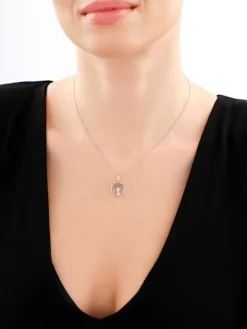 Zawieszka srebrna z cyrkoniami - drzewko