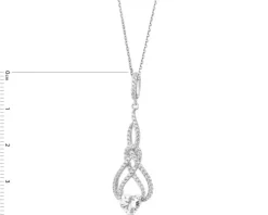 Zawieszka srebrna z cyrkoniami - serce