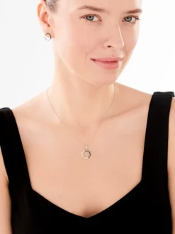 Zawieszka srebrna z cyrkoniami i emalią - koło