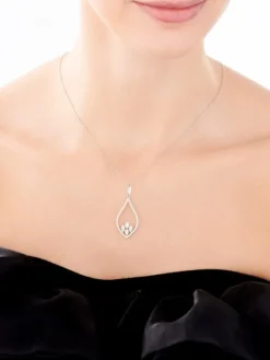 Zawieszka srebrna z cyrkoniami