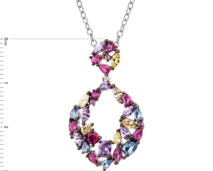 Zawieszka srebrna z cyrkoniami