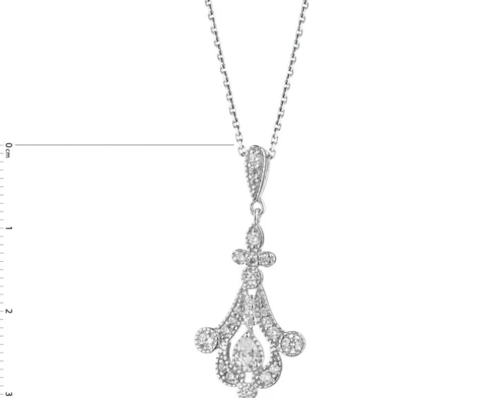 Zawieszka srebrna z cyrkoniami