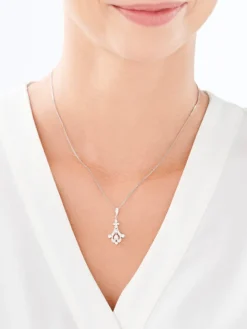 Zawieszka srebrna z cyrkoniami