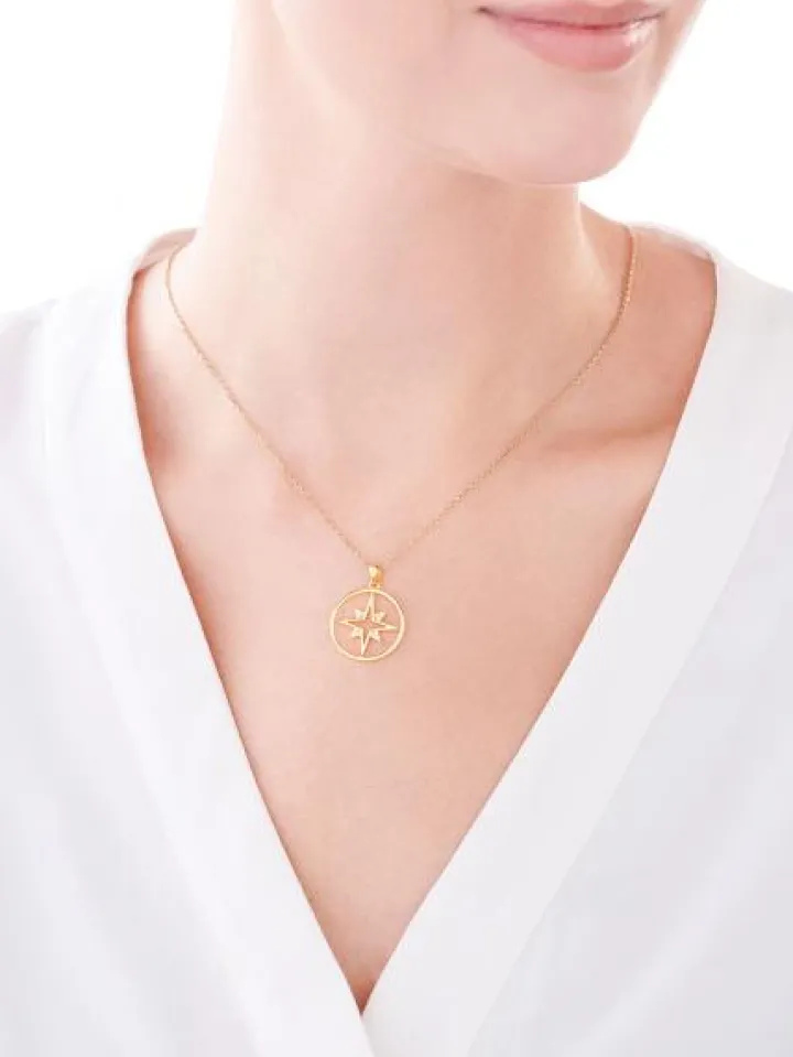 Zawieszka srebrna z cyrkoniami - gwiazda, koło